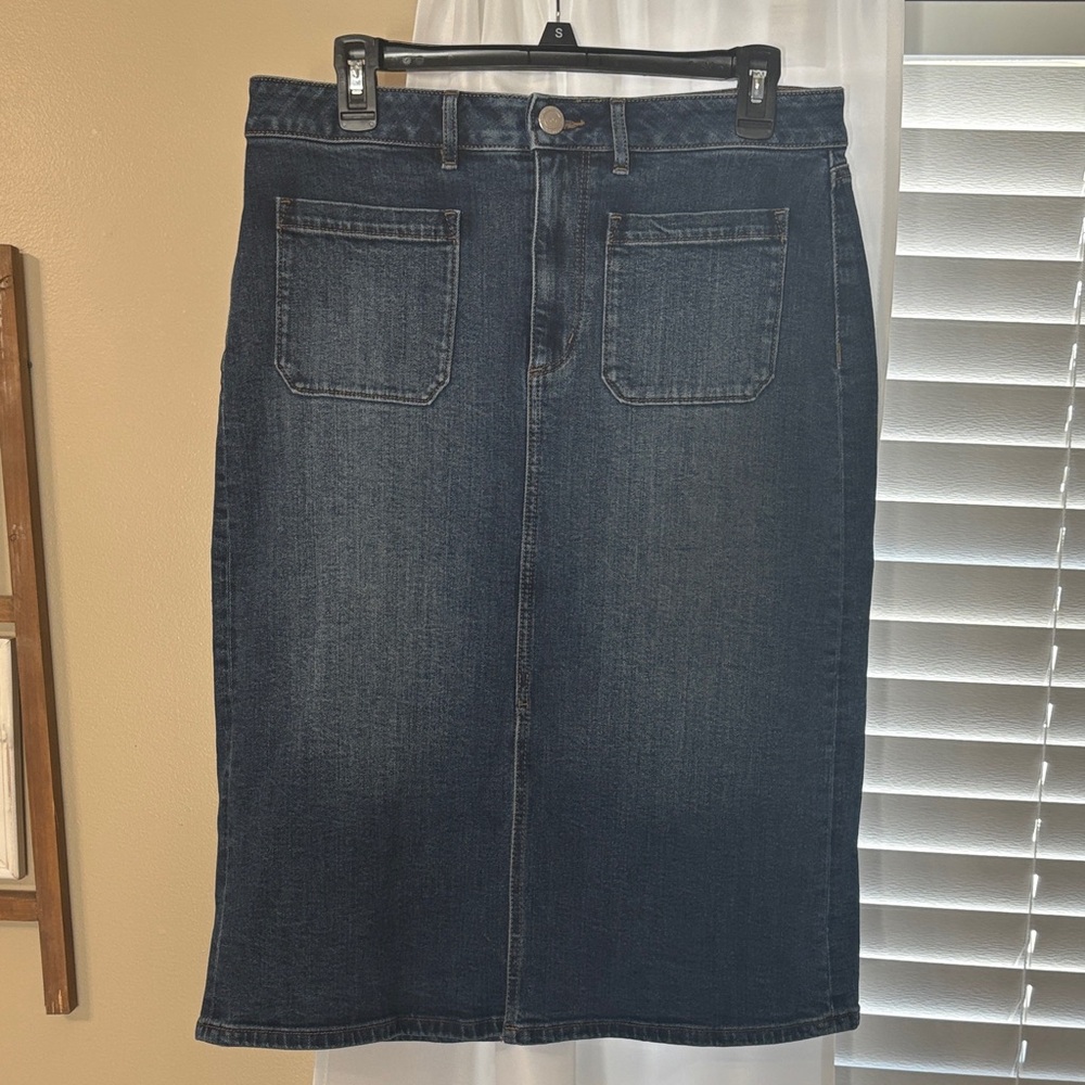 LOFT Indigo Denim Skirt